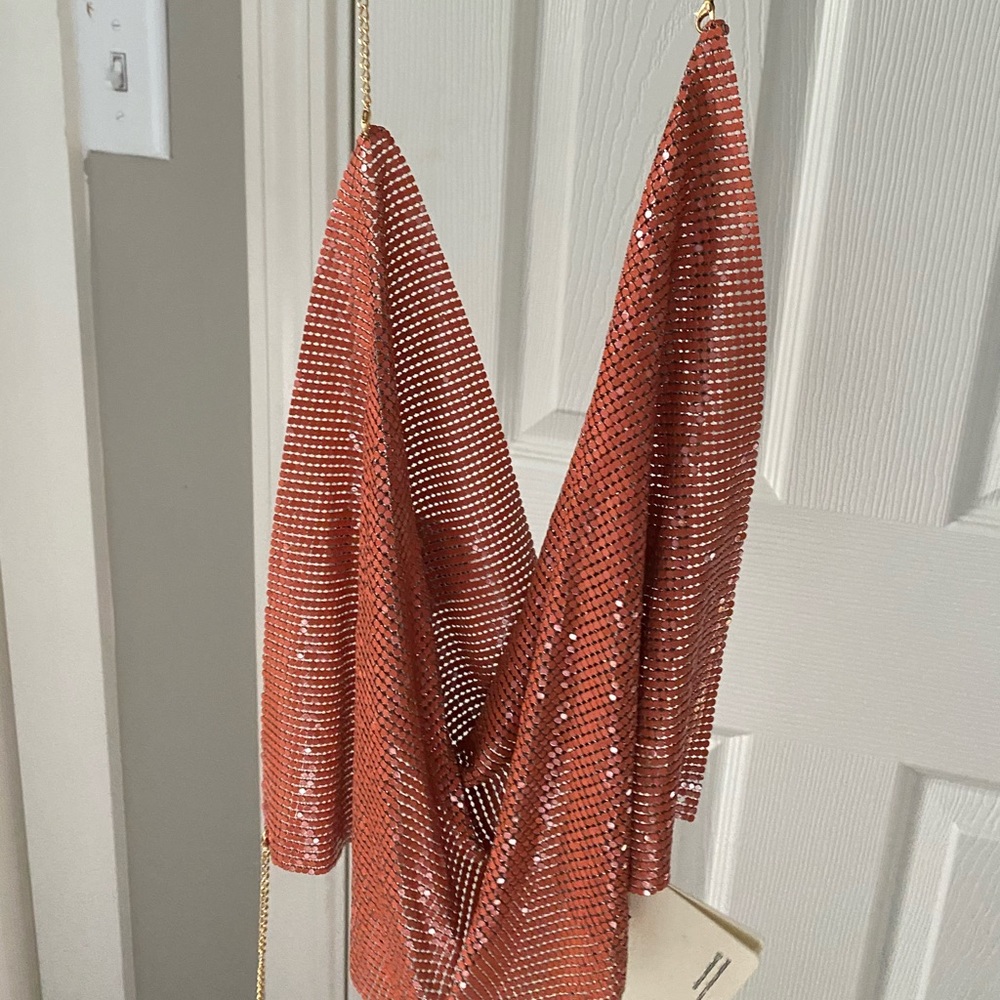 PEPPER MAYO NWT crop mesh top